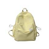 Medium ryggsäck väskor ren färg enkel fritid ryggsäck campus ryggsäck extern ram vandringsryggsäckar, gUL, en storlek
