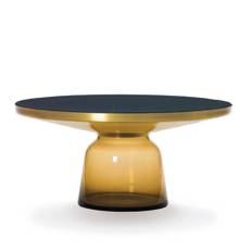 ClassiCon - Bell Coffee Table, Top Brass, Laquered Glass Black - Soffbord