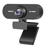 GTLAOGS Webbkamera full HD 1080p med mikrofon, 1920x1080P, PC-kamera 360 graders rotation för videokonferenser, YouTube, inspelning och streaming, HD-webbkamera kompatibel med Windows, Mac och Android