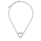 Single Crystal Heart Collar Necklace