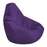 SSWERWEQ Bean bag stolar vuxen Large Small Lazy Bean Bag Sofas Cover Chairs Without Filler Linen Cloth Lounger Seat Bean Bag Pouf Puff Couch Tatami Living Room (Color : Purple)