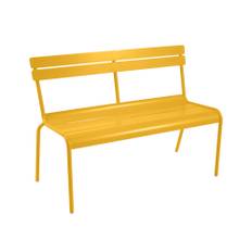 Fermob - Luxembourg 2/3 Seater Bench W Backrest - Honey - Trädgårdsbänkar - Frédéric Sofia