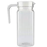Akryl kanna med lock, juice flaska transparent kylskåp kallt vatten fruktjuice juice juice förvaring hållare, kanna vattenkaraff (800 ml)