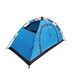 Outdoor Tent Camping Tent Single Layer Beach Tent Outdoor Travel Windproof Waterproof Awning Tent Summer Tent (Color : Orange-one Person) (Blueone Person)