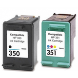 HP 350 XL + HP 351 XL DuoPack (Svart + Färg) 28/18 ml kompatibla bläckpatroner (ej original). Fri frakt!