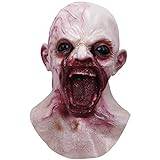 Skräck blödande mun zombies mask latex heltäckande ansiktsskydd kostym lekrekvisita för halloween
