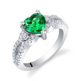 Emerald Soulmate Ring in Sterling Silver