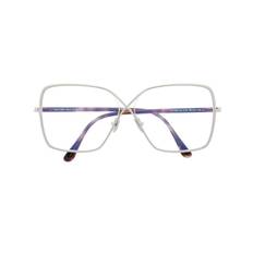 TOM FORD Eyewear - fyrkantiga glasögon - unisex - acetat - 59 - Brun