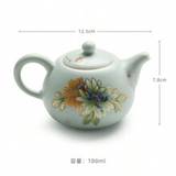 SHEIN A High-End Ru Kiln Ceramic Xi Shi Style Tea Pot, Suitable For Daily Use In Living Room, Office, And Relaxing Time For Brewing Various Types Of Tea.