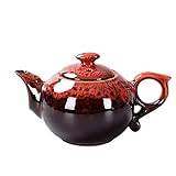 Hdbcbdj Tekanna Kiln change glaze Traditional Tea pot, Elegant Design Tea Sets Service, Red teapot Creative Gifts (Color : Red)