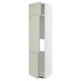 METOD Högskåp för kyl/frys + 3 dörrar, vit/Stensund ljusgrön, 60x60x240 cm