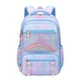 SHEIN High Appearance Level Butterfly Rainbow Waterproof Schoolbag, Large Capacity Open-Top Multi-Layer Design For Convenient And Easy-To-Carry Backpack