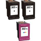 HP 302 Kompatible bläckpatroner i 2-pack svart/trefärg