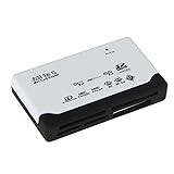 Allt-i-ett 1 minneskortläsare USB-adapter SD SDHC Mini Micro M2 MMC XD CF MS (vit)