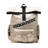 Dsquared2 - ryggsäck med logotyp - herr - Tyg/kalvskinn - one size - Neutral