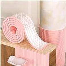 JSY reflekterande väggkantskydd Mjukt extra brett kantskydd，Multifunktionell skyddande skumkudde，för bordsmöbler med skarpa kanter Skydd för garagevägg (Color : Pink, Size : 1000cm)
