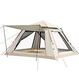 AQQWWER Tält Outdoor automatic full tent 5~8 people beach quick opening folding camping double rainproof camping shed one-bedroom