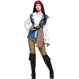 YAXRO piratdräkt för vuxna, halloween, pirater i den karibiska uniformen, manligt kvinnligt par maskerad cosplay scenkostymer A, M