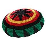 ZffXH Ull stickad rasta hatt Reggae jamaicansk keps färgglad slinky visir mössa hatt säckig keps, Colorful, L