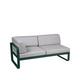 Fermob Bellevie Corner modulsoffa 2-sits cedar green-flannel grey dyna-vänster