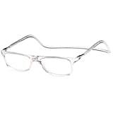 NEWVISION® Läsglasögon för dam herr magnet med förstoringsglas, justerbar glasögon, Nära vikbara magnetiska justerbara NV2904, Färg: transparent