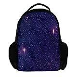 Ryggsäck för kvinnor och män galax rymden ultra violett galaktisk skola resa arbete ryggsäck, flerfärgad, 27.5x13x40cm, Ryggsäckar