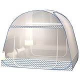Vikbart myggnät sänghimmel tält, andningsbart ljustätt sängtält drömtält för myggnät, H, 90 x 190 cm