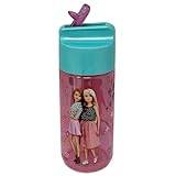 CARTOON Tritan Ecozen Barbie vattenflaska för barn 430 ml flaska med fällbar pip