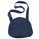 Mini denim skal crossbody väska för kvinnor axelväska estetisk handväska mobiltelefonväska med justerbar rem, Mörkblått