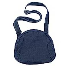 Mini denim skal crossbody väska för kvinnor axelväska estetisk handväska mobiltelefonväska med justerbar rem, Mörkblått