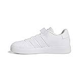 adidas pojkar Grand Court elastisk spets och rem sneaker, Ftwr vit Ftwr vit grå en, 10.5 UK Child