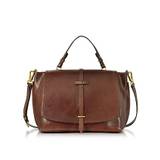 Brown Leather Dual Function Oversized Satchel Bag…