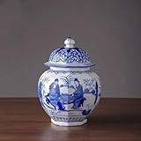 Porslinsvaser vas skulptur keramik porslin burk med lock hem vardagsrum kinesisk antik vas blomsterarrangemang veranda dekorativ keramisk dekoration förvaringstank
