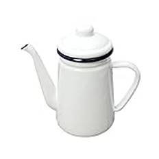 Vattenkaraff Japansk stil emalj vattenkokare kaffekanna med handtag och lock hushålls vit pitcher retro tekanna bra for kalla och varma drycker Vattenkanna
