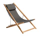 Skargaarden - H55 Lounge Chair Dark Grey Sunbrella Heritage - Solstolar & solsängar