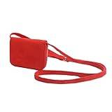 Xuanxi Väskor för kvinnor, praktisk kortväska axelväskor PU-läder crossbody handväska lätt midjeväska perfekt för individer, Röd