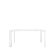 Kartell - Four Table 4522 158x79, White/White, Scratch-Proof Laminate - Matbord - Ferruccio Laviani - Vit - Laminat/Metall