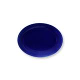 Lyngby Porcelain - Rhombe Oval serving dish 35x26.5 cm - Fat - Blue - H: 3 B: 35 D: 26,5 cm