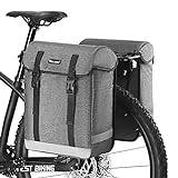 UBORSE cykel dubbel cykelväska vattentät cykel baklucka väska 33 L cykel bakre pakethållare väska reflekterande cykling förvaringspåse