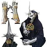 HISTORISKT HANDICRAFT medeltida nazgul häxa kung kostym riddarhjälm med handskar Sagan om ringen rustning set för halloweenfest utklädning
