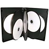 10 x CD DVD/BLU RAY 27 mm svart DVD 8-vägs fodral för 8 skivor från Dragon Trading®