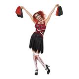 Womens Halloween Zombie Cheerleader Costume - Medium