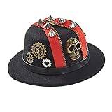 SCUDGOOD Steampunk topp hatt steampunk plommonstop steampunk tid resenär hatt halloween steampunk tillbehör steampunk hatt steampunk tid resande hatt