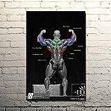 Ronnie Coleman Poster Muscle Chart Poster Workout Poster Home Gym Decor Bodybuilding Poster Motivational Poster Canvas Inspirational Wall Art Poster D17104