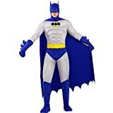 Funidelia | Batman Maskeraddräkt Den tappre och modige för herr The Dark Knight & Superhjältar - Maskeraddräkt för vuxen och roliga tillbehör för fester, karneval och Halloween - Storlek S