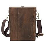 Writers Messenger Wood Box, Portabel Crossbody Postman Bag, Retro Postman Bag, Portable Artist Tool Bag for Home, Office Accessory