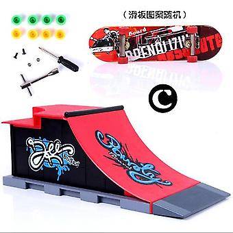 Mini Fingerboard Deck Skate Park Ramp kit Finger Board Ultimate Parks Set Kids 