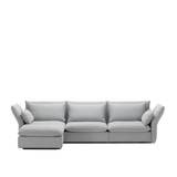 Vitra - Mariposa Corner Sofa, Cat. F80, Iroko 2 02 Silver Grey - Modulsoffor & Hörnsoffor