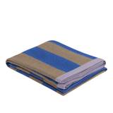 HEM - Stripe Throw - Blue/Beige - Plädar & filtar