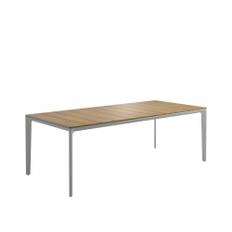 Gloster - Carver 100 x 220 cm Square Dining Table Teak, Frame White - Matbord utomhus